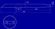 Глушитель «Труба» цена за пару (пустой) 750мм